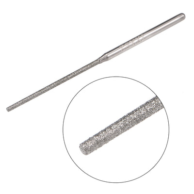 Harfington Uxcell Mini Diamond burrs Grinding Drill Bits for Rotary Tool Shank Cylindrical Ball