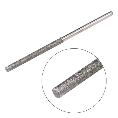 Harfington Uxcell Mini Diamond burrs Grinding Drill Bits for Rotary Tool Shank Cylindrical Ball