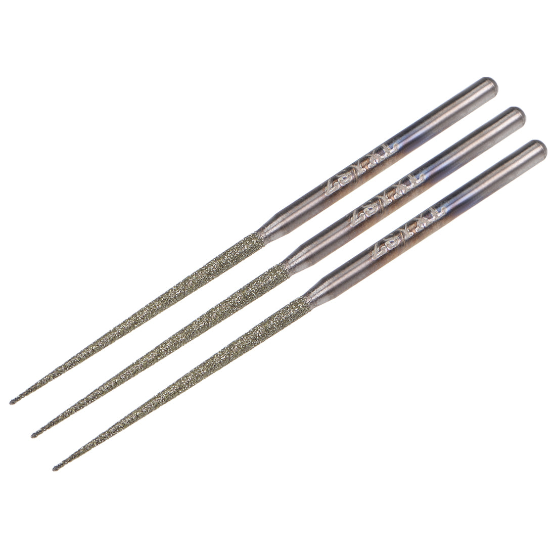 uxcell Uxcell Mini Diamond Burrs Grinding Drill Bits for Rotary Tool 2.35mm Shank 1.8mm Conial 3 Pcs