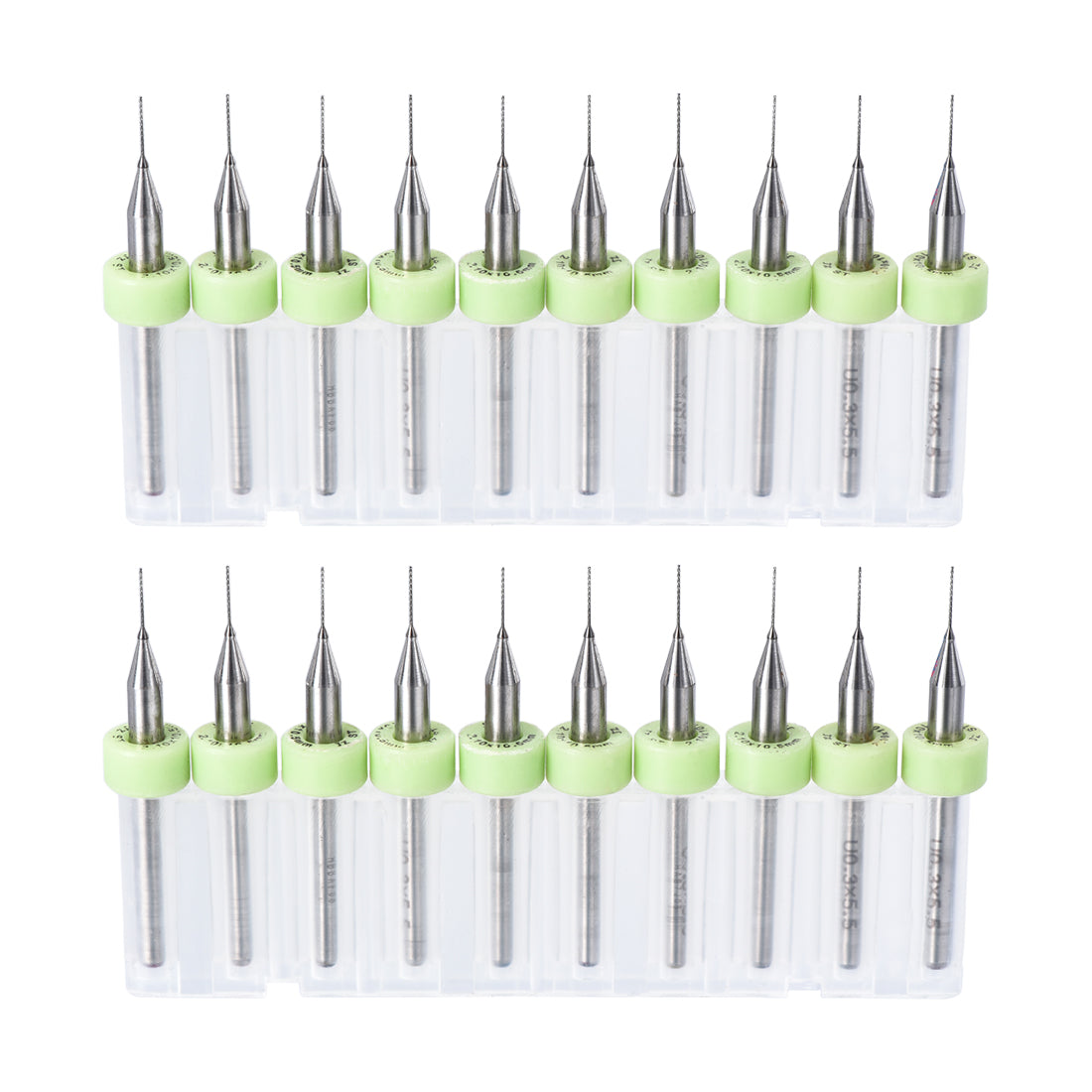 Uxcell Uxcell 2Set (20Pcs) 0.2mm Carbide CNC Engraving Circuit Board Micro PCB Drill Bits