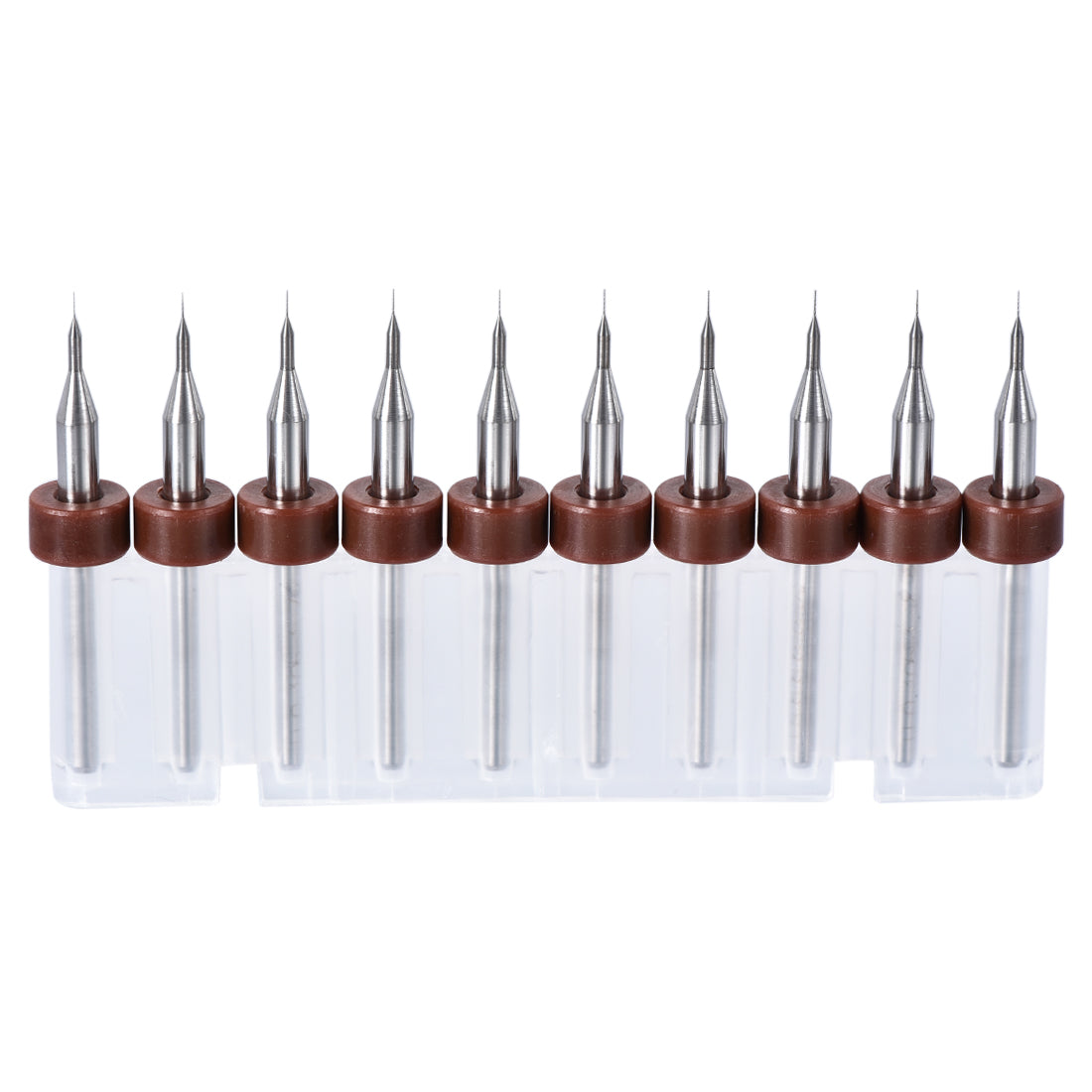 Uxcell Uxcell 1Set (10Pcs) 0.1mm Carbide CNC Engraving Circuit Board Micro PCB Drill Bits