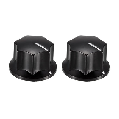 uxcell Uxcell 2Pcs Speaker Control Knob Power Amplifier Knob 27mm Dia. Rotary Knobs for 6mm Dia. Shaft Potentiometer