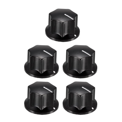 uxcell Uxcell 5Pcs Speaker Control Knob Power Amplifier Knob 27mm Dia. Rotary Knobs for 6mm Dia. Shaft Potentiometer