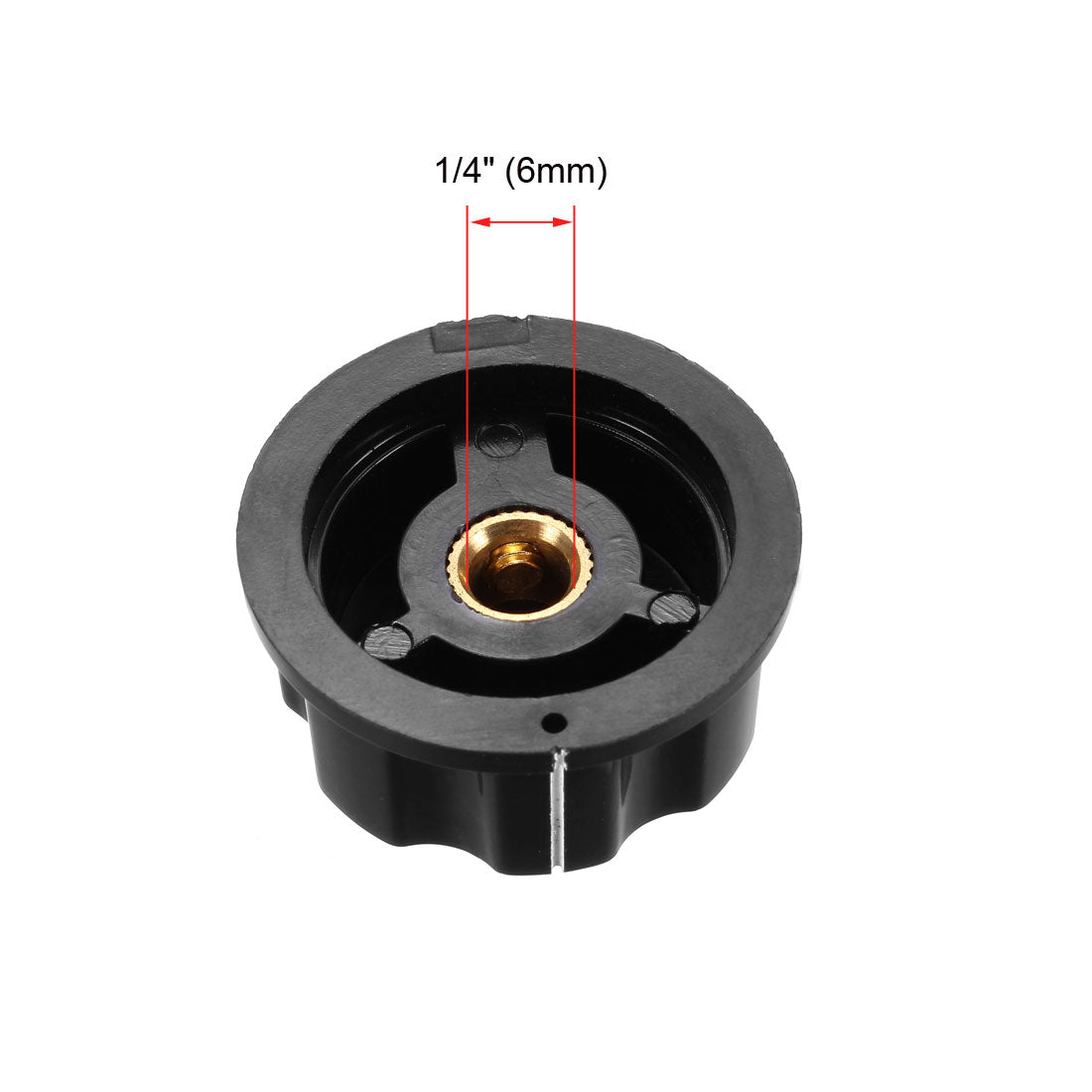 uxcell Uxcell 5Pcs Speaker Control Knob Power Amplifier Knob 33mm Dia. Rotary Knobs for 6mm Dia. Shaft Potentiometer