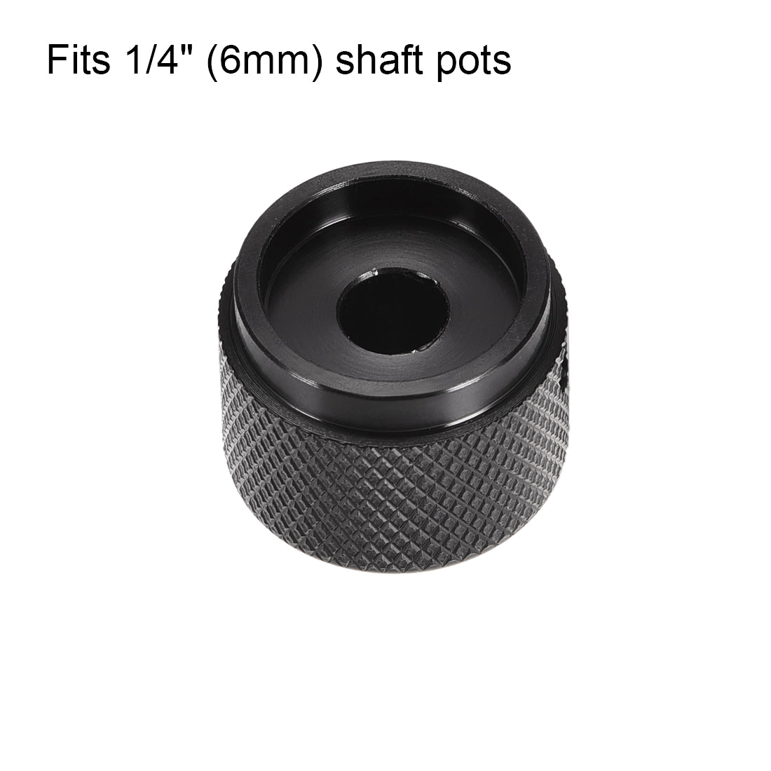 Potentiometer Finish Black Aluminum Volume Control Knob for Amplifier
