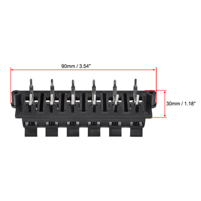 Harfington Uxcell 2 Row 12 Way  Spring Speaker Terminal Clip Push Release Connector Audio Cable Terminals Strip Block Black Red WP12-03 1Pcs