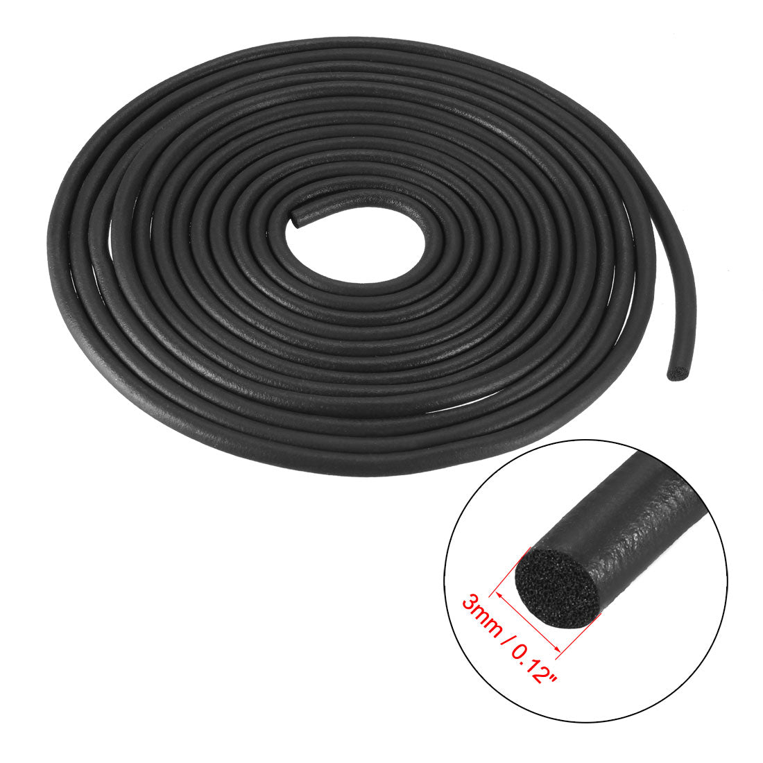 uxcell Uxcell Foam Rubber, Seal Weather Strip