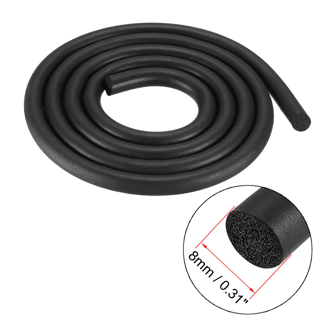 uxcell Uxcell Foam Rubber Seal Weather Strip