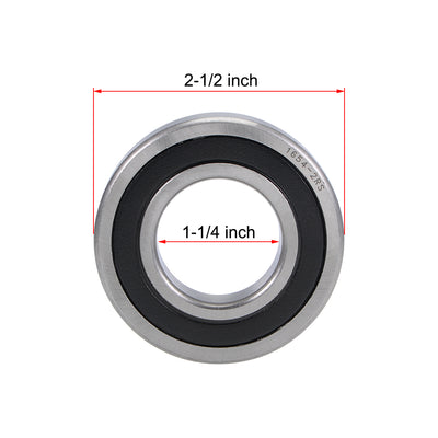 Harfington Uxcell Deep Groove Ball Bearings Inch Double Sealed Chrome Steel ABEC1 Z2