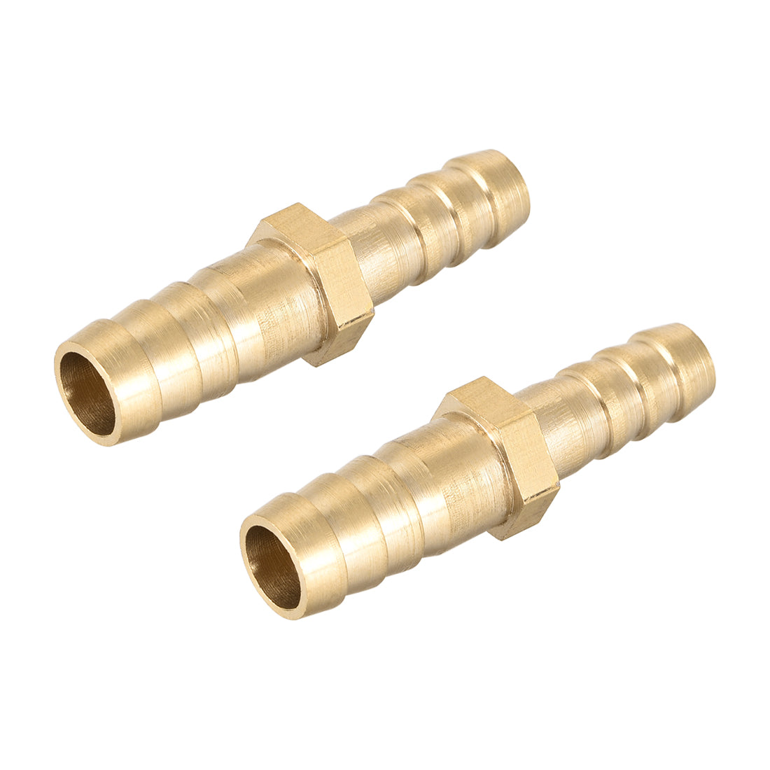 Uxcell Uxcell Straight Brass Barb Fitting Reducer, Fit Hose ID 12mm to 10mm 2pcs