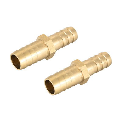 Harfington Uxcell Straight Brass Barb Fitting Reducer, Fit Hose ID 12mm to 10mm 2pcs