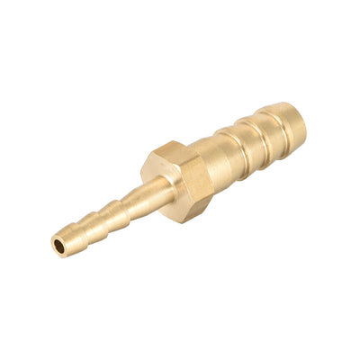 Harfington Uxcell Straight Brass Barb Fitting Reducer, Fit Hose ID 12mm to 10mm 2pcs