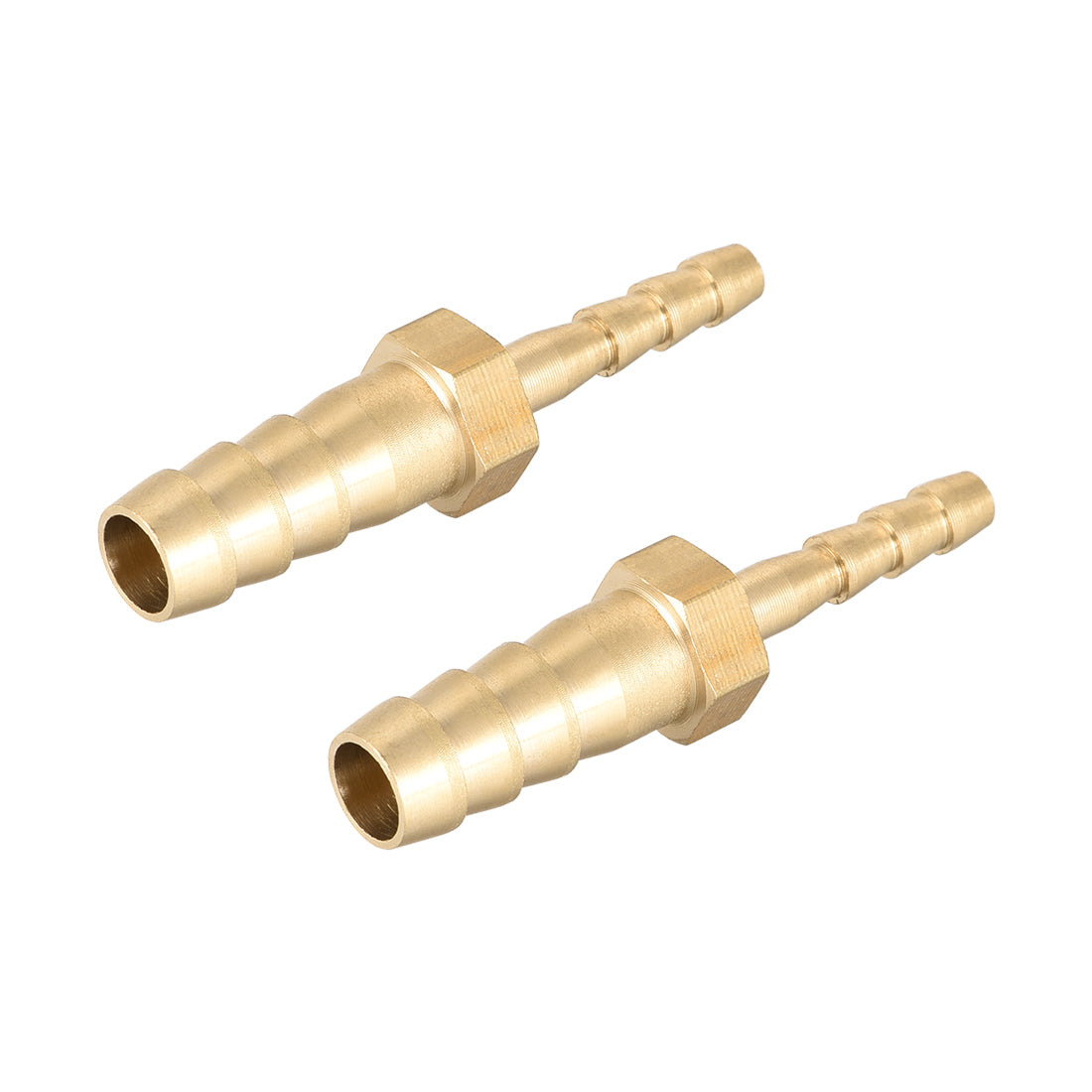 Uxcell Uxcell Straight Brass Barb Fitting Reducer, Fit Hose ID 12mm to 10mm 2pcs