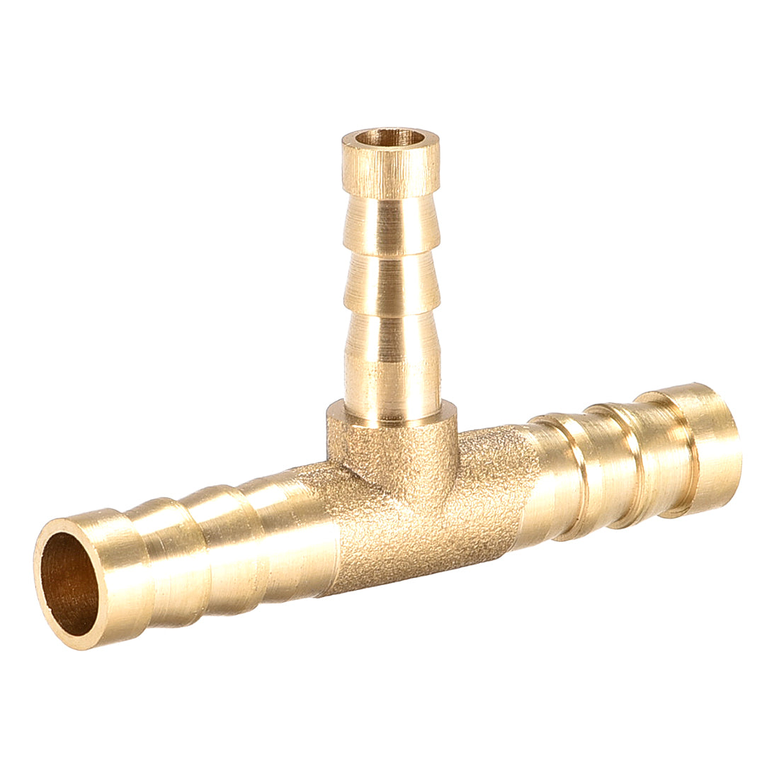 Uxcell Uxcell 10mm x 6mm x 10mm Brass Hose Reducer Barb Fitting Tee T-Shaped 3 Way Barbed Connector Air Water Fuel Gas