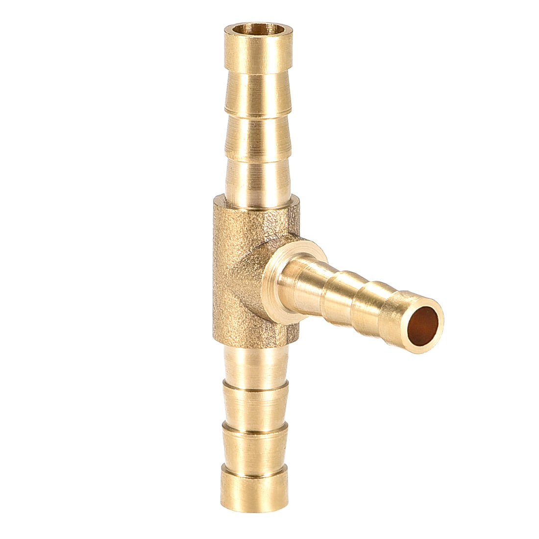 Uxcell Uxcell 10mm x 6mm x 10mm Brass Hose Reducer Barb Fitting Tee T-Shaped 3 Way Barbed Connector Air Water Fuel Gas