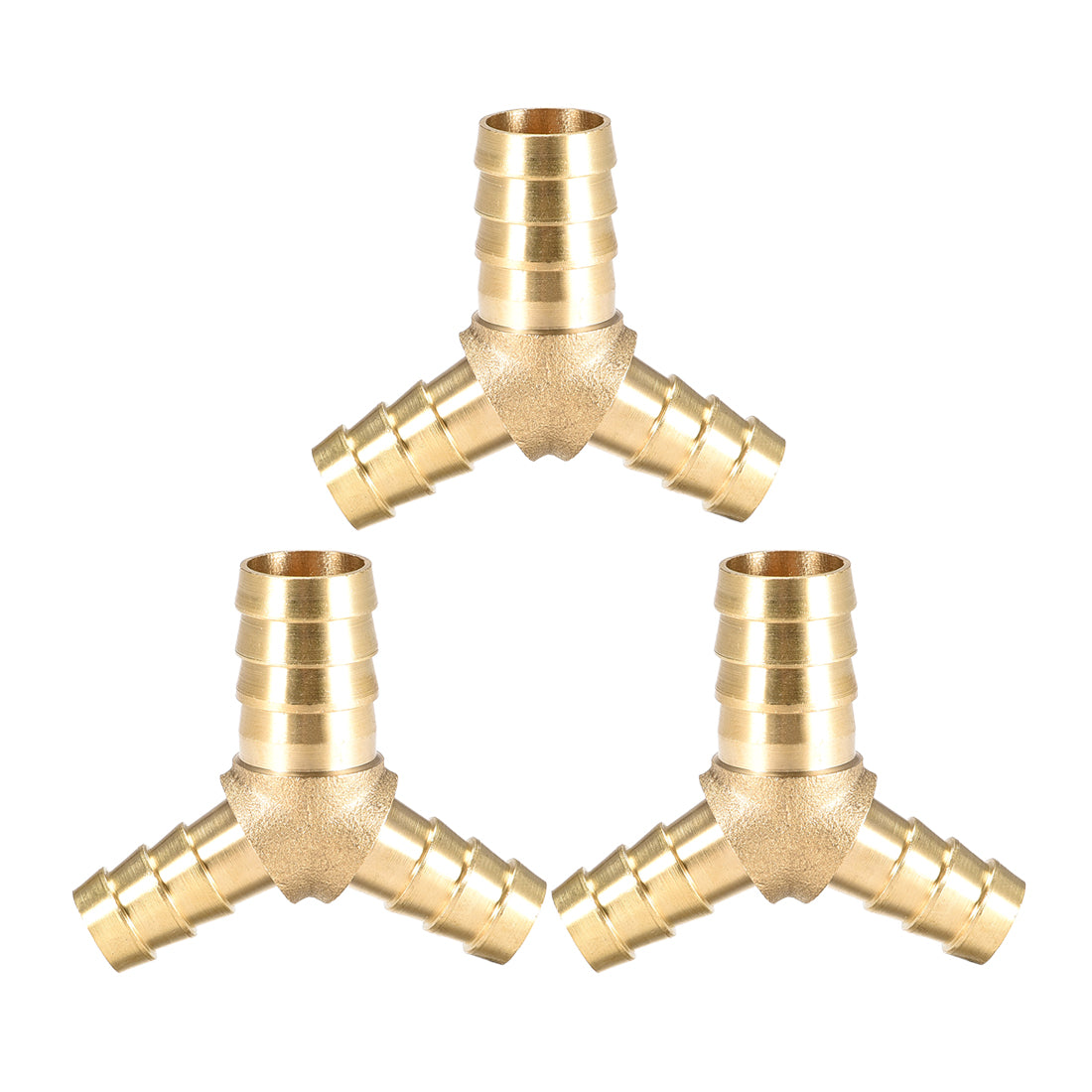 Uxcell Uxcell Tee Brass Barb Fitting Reducer Y Shape 3 Way Fit Hose ID 12x8x8mm 3pcs