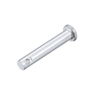 Harfington Uxcell Single Hole Clevis Pins - 6mm X 60mm Flat Head Zinc-Plating Solid Steel Link Hinge Pin 30Pcs
