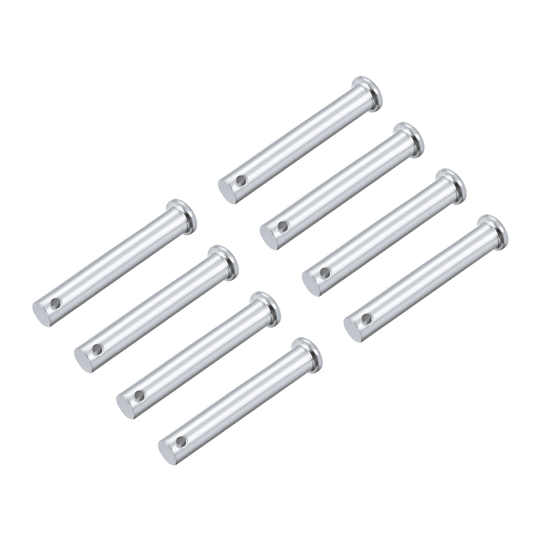 uxcell Uxcell Single Hole Clevis Pins -  Flat Head Zinc-Plating Solid Steel Link Hinge Pin 8Pcs