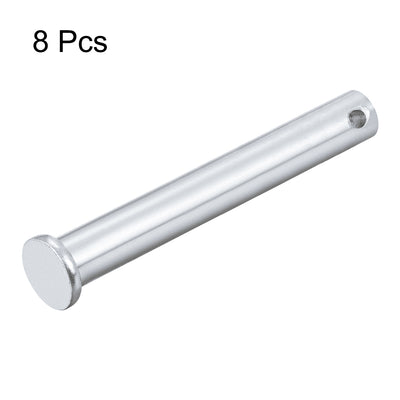 Harfington Uxcell Single Hole Clevis Pins -  Flat Head Zinc-Plating Solid Steel Link Hinge Pin 8Pcs