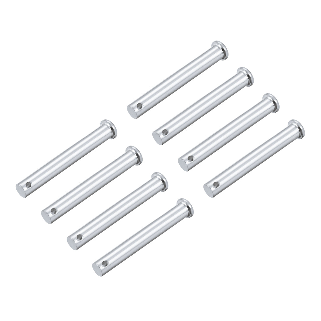 uxcell Uxcell Single Hole Clevis Pins -  Flat Head Zinc-Plating Solid Steel Link Hinge Pin 8Pcs