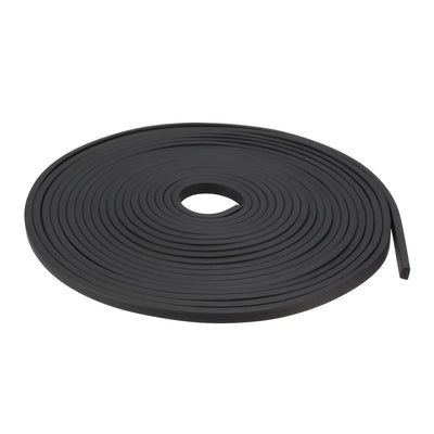 Harfington Uxcell Solid Rectangle Rubber Seal Strip 5mm Wide 3mm Thick, 5 Meters Long Black