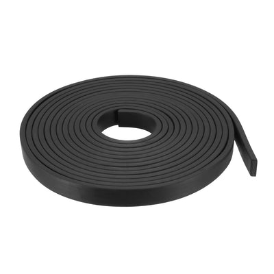 Harfington Uxcell Solid Rectangle Rubber Seal Strip 10mm Wide 3mm Thick, 3 Meters Long Black