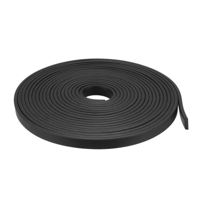 Harfington Uxcell Solid Rectangle Rubber Seal Strip 10mm Wide 3mm Thick, 5 Meters Long Black