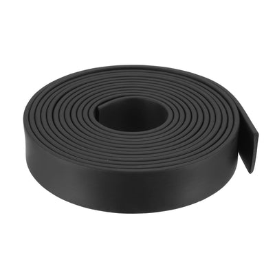 Harfington Uxcell Solid Rectangle Rubber Seal Strip 25mm Wide 3mm Thick, 3 Meters Long Black