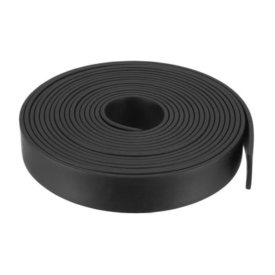 Harfington Uxcell Solid Rectangle Rubber Seal Strip 25mm Wide 3mm Thick, 5 Meters Long Black