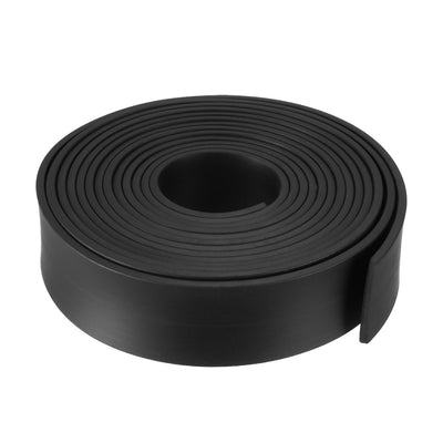 Harfington Uxcell Solid Rectangle Rubber Seal Strip 30mm Wide 3mm Thick, 3 Meters Long Black