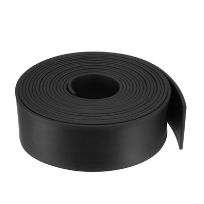 Harfington Uxcell Solid Rectangle Rubber Seal Strip 50mm Wide 3mm Thick, 5 Meters Long Black