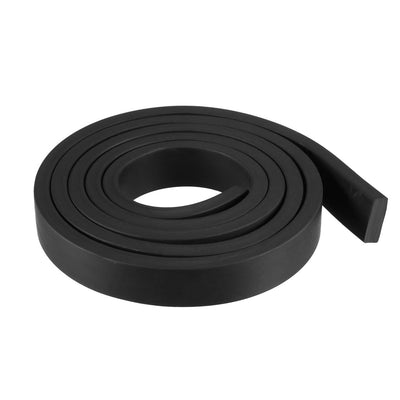 Harfington Uxcell Solid Rectangle Rubber Seal Strip 15mm Wide 5mm Thick, 1 Meter Long Black