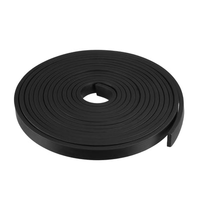 Harfington Uxcell Solid Rectangle Rubber Seal Strip 15mm Wide 5mm Thick, 5 Meters Long Black