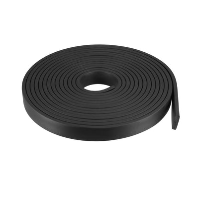 Harfington Uxcell Solid Rectangle Rubber Seal Strip 20mm Wide 5mm Thick, 5 Meters Long Black