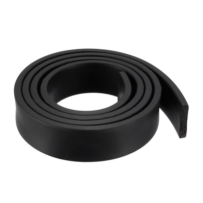 Harfington Uxcell Solid Rectangle Rubber Seal Strip 25mm Wide 5mm Thick, 1 Meter Long Black