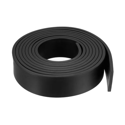 Harfington Uxcell Solid Rectangle Rubber Seal Strip 40mm Wide 5mm Thick, 3 Meters Long Black