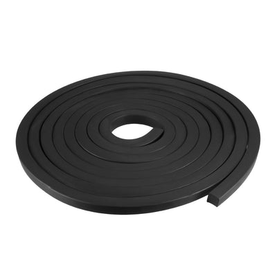 Harfington Uxcell Solid Rectangle Rubber Seal Strip 10mm Wide 10mm Thick, 3 Meters Long Black