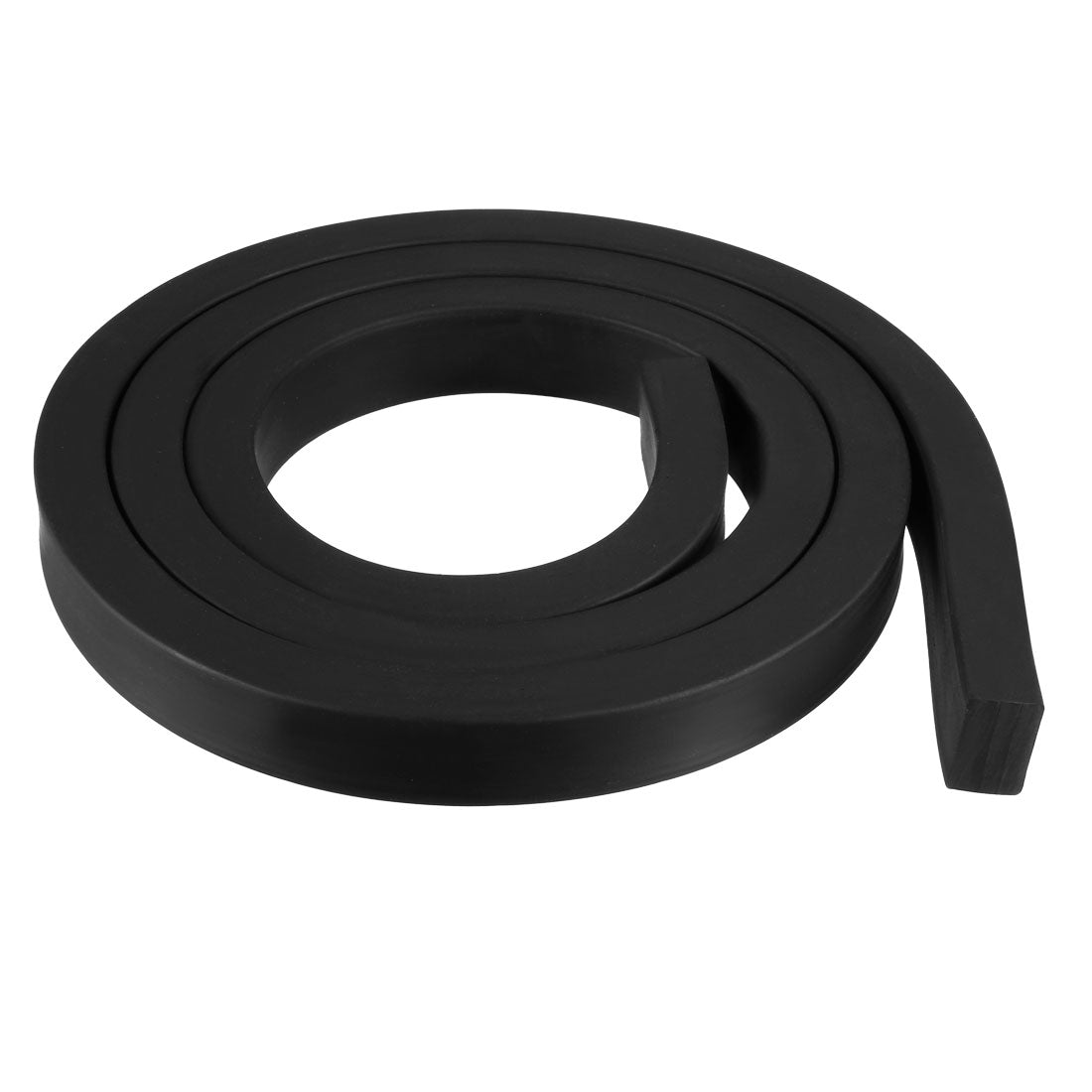 uxcell Uxcell Solid Rectangle Rubber Seal Strip 15mm Wide 10mm Thick, 1 Meter Long Black