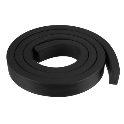 uxcell Uxcell Solid Rectangle Rubber Seal Strip 20mm Wide 10mm Thick, 1 Meter Long Black