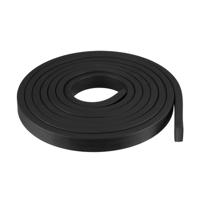Harfington Uxcell Solid Rectangle Rubber Seal Strip 20mm Wide 10mm Thick, 3 Meters Long Black