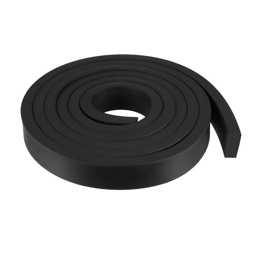 uxcell Uxcell Solid Rectangle Rubber Seal Strip 25mm Wide 10mm Thick, 2 Meters Long Black