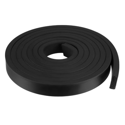 Harfington Uxcell Solid Rectangle Rubber Seal Strip 25mm Wide 10mm Thick, 3 Meters Long Black