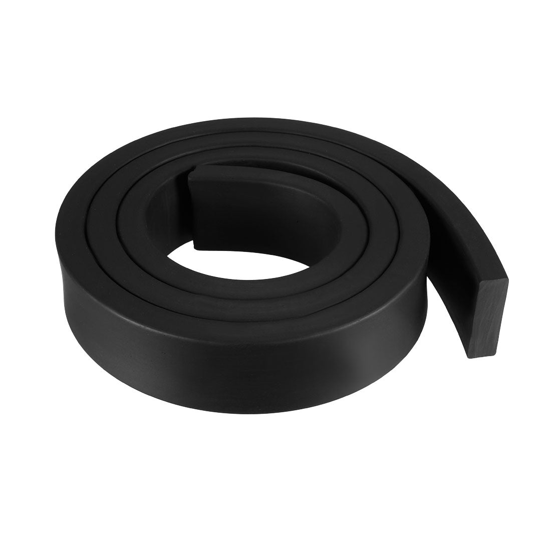 uxcell Uxcell Solid Rectangle Rubber Seal Strip 30mm Wide 10mm Thick, 1 Meter Long Black