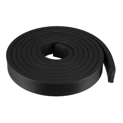 Harfington Uxcell Solid Rectangle Rubber Seal Strip 30mm Wide 10mm Thick, 3 Meters Long Black