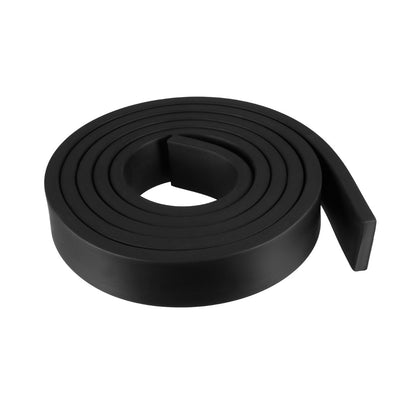 Harfington Uxcell Solid Rectangle Rubber Seal Strip 35mm Wide 10mm Thick, 2 Meters Long Black