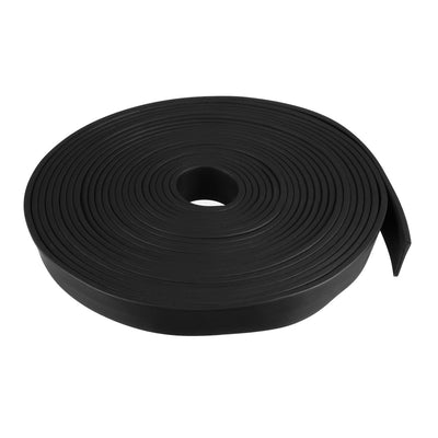 Harfington Uxcell Solid Rectangle Rubber Seal Strip 15mm Wide 2mm Thick, 5 Meters Long Black