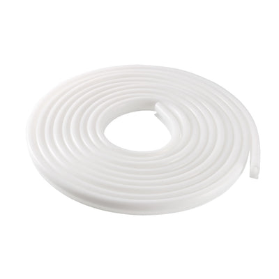 Harfington Uxcell T-Slot Mount Weatherstrip Seal 7mm Bulb Bubble for 6mm Slot 3 Meters White