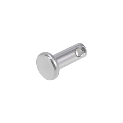 Harfington Uxcell Single Hole Clevis Pins - 3mm x 8mm Flat Head 304 Stainless Steel Link Hinge Pin 20Pcs