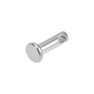 Harfington Uxcell Single Hole Clevis Pins - 3mm x 10mm Flat Head 304 Stainless Steel Link Hinge Pin 10Pcs
