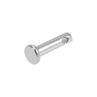 Harfington Uxcell Single Hole Clevis Pins - 3mm x 12mm Flat Head 304 Stainless Steel Link Hinge Pin 20Pcs